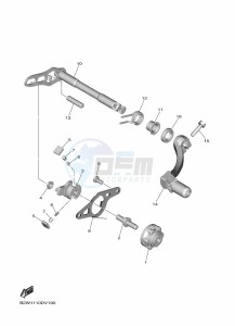 WR450F (BDB4) drawing SHIFT SHAFT