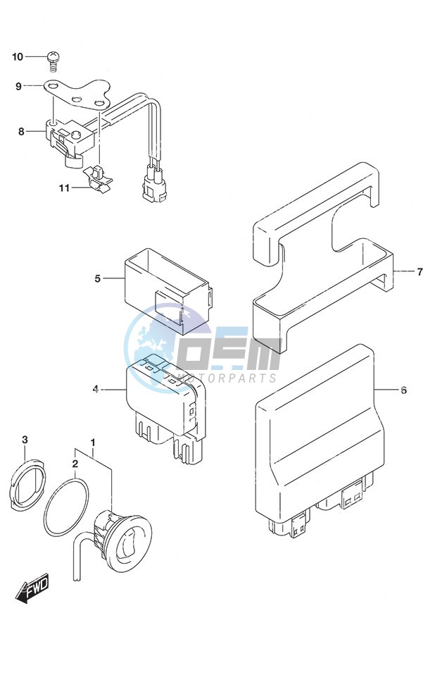 PTT Switch/Engine Control Unit