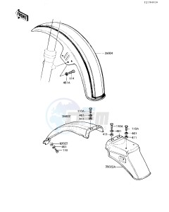 KZ 1300 A (A4) drawing FENDERS