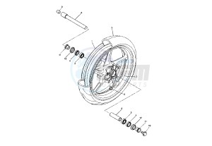 YZF R1 1000 drawing FRONT WHEEL