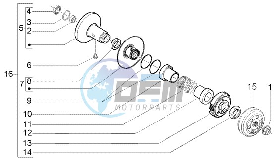 Driven pulley