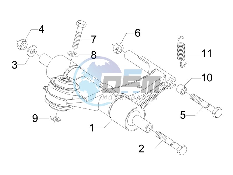 Swinging arm