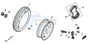 JET 4 R50 drawing REAR WHEEL / CENTRAL STAND