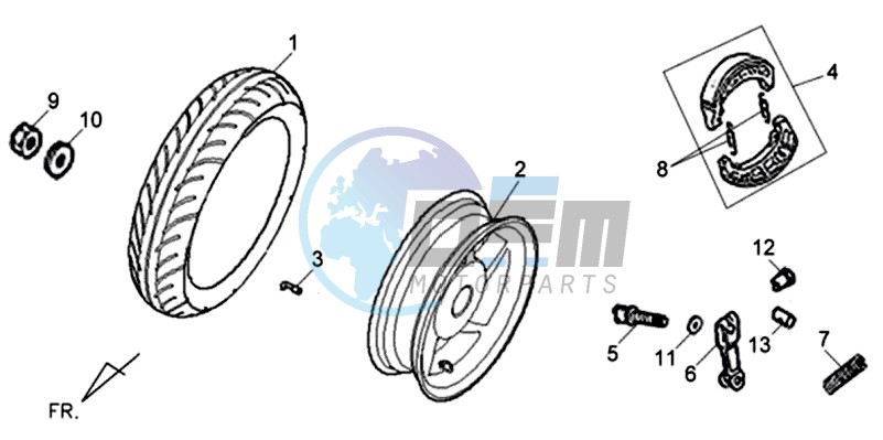 REAR WHEEL / CENTRAL STAND