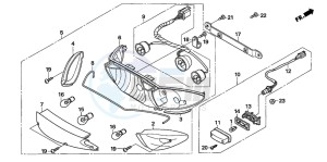 CBF600NA drawing REAR COMBINATION LIGHT