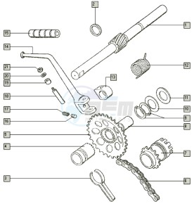 QUADRO_25-45kmh_T-X 50 T-X drawing Starter mechanism