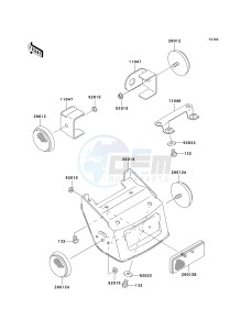 KLX 300 A [KLX300R] (A6F-A7A) A6F drawing REFLECTORS-- CN- -