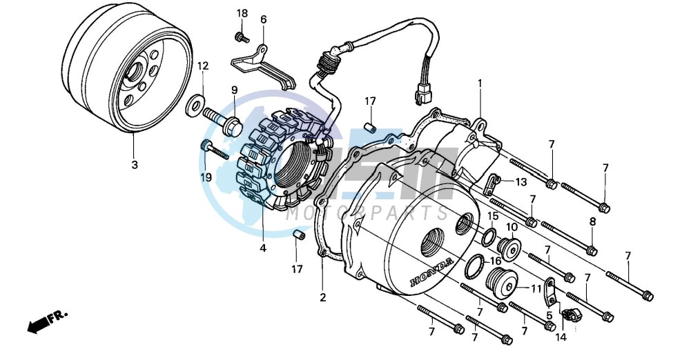 LEFT CRANKCASE COVER/ GENERATOR