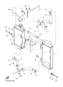 WR450F (1DX9 1DX6 1DX8 1DX7) drawing RADIATOR & HOSE