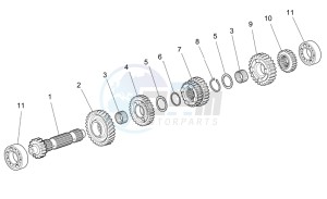 Sport 1200 1200 drawing Primary gear shaft