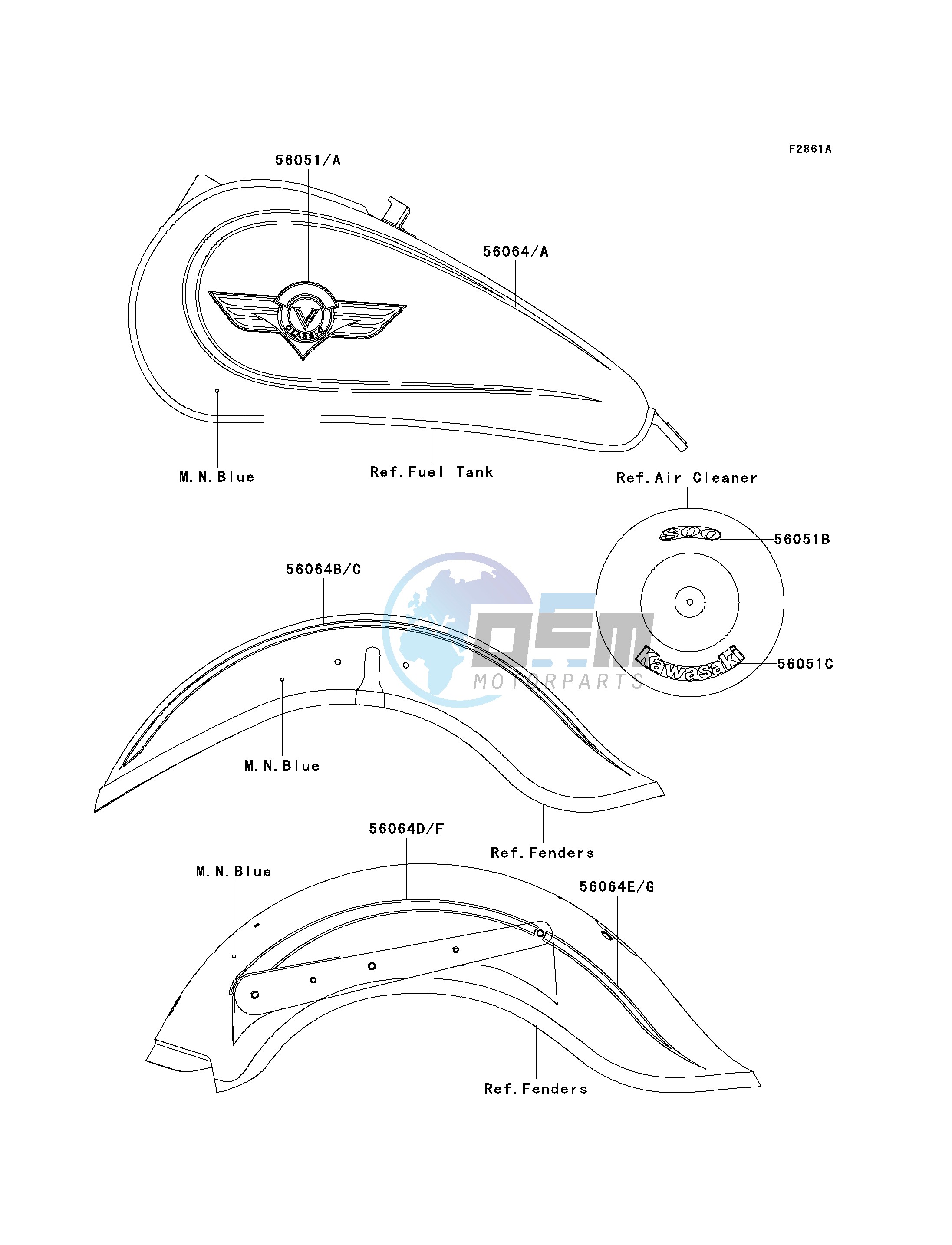 DECALS-- M.N.BLUE- --- VN800-B6- -