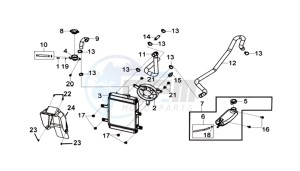 CRUISYM 125I ABS (L8 L9) EU EURO4 drawing RADIATOR ASSY