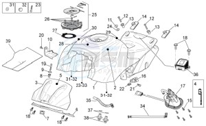 RSV 4 1000 APRC R drawing Fuel Tank