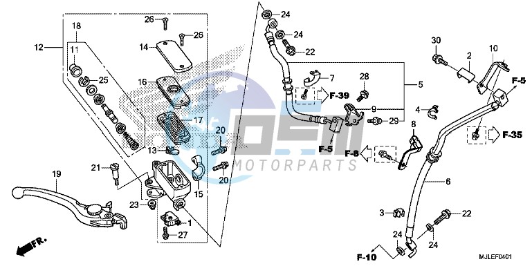 FR. BRAKE MASTER CYLINDER (NC700SD/750SD/750SA)