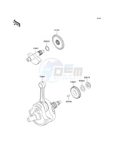 KL 250 G [SUPER SHERPA] (G9F) G9F drawing CRANKSHAFT