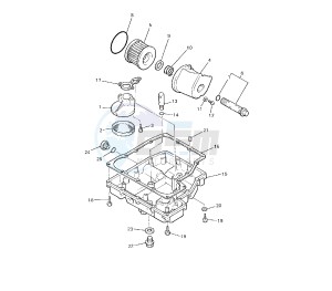 XJR 1300 drawing OIL PAN