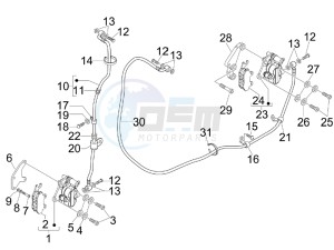 Nexus 125 ie e3 drawing Brakes hose  - Calipers