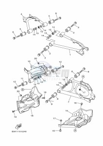 YFM700FWBD YFM70KPXK (B5K3) drawing REAR ARM