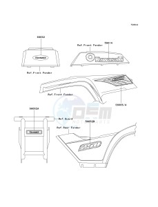 KLF 250 A [BAYOU 250] (A1-A3) [BAYOU 250] drawing DECALS-- GREEN- --- KLF250-A1- -