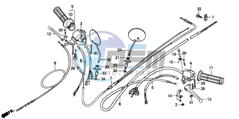 HANDLE LEVER/CABLE/SWITCH