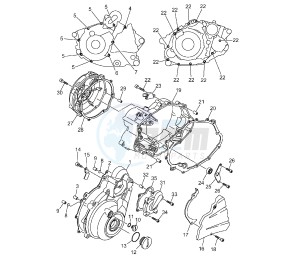 XT X 660 drawing CRANKCASE COVER