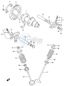 LT-A500X drawing CAMSHAFT/VALVE