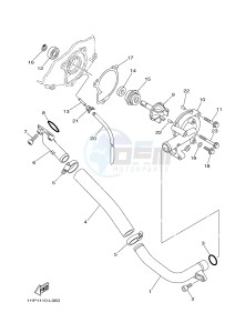 YFM550FWAD YFM5FGPHB GRIZZLY 550 EPS HUNTER (1HS7) drawing WATER PUMP