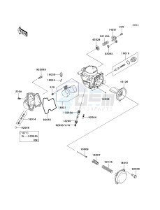 KVF 650 G [BRUTE FORCE 650 4X4I HARDWOODS GREEN HD] (G6F-G9F) G6F drawing CARBURETOR PARTS