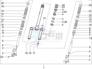 NRG 50 power DD drawing Fork steering tube - Steering bearing unit