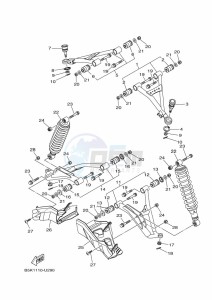 YFM700FWBD KODIAK 700 EPS (BGFB) drawing FRONT SUSPENSION & WHEEL