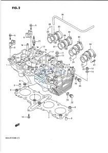 GSX-R1100 (E1) drawing CYLINDER HEAD