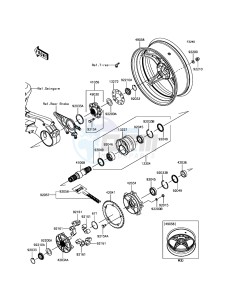 NINJA H2R ZX1000YHF EU drawing Rear Hub