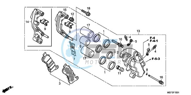 FRONT BRAKE CALIPER (FJS4 00D9/FJS400A)