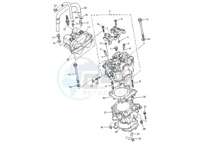 WR 400-426 F 400 drawing CYLINDER HEAD