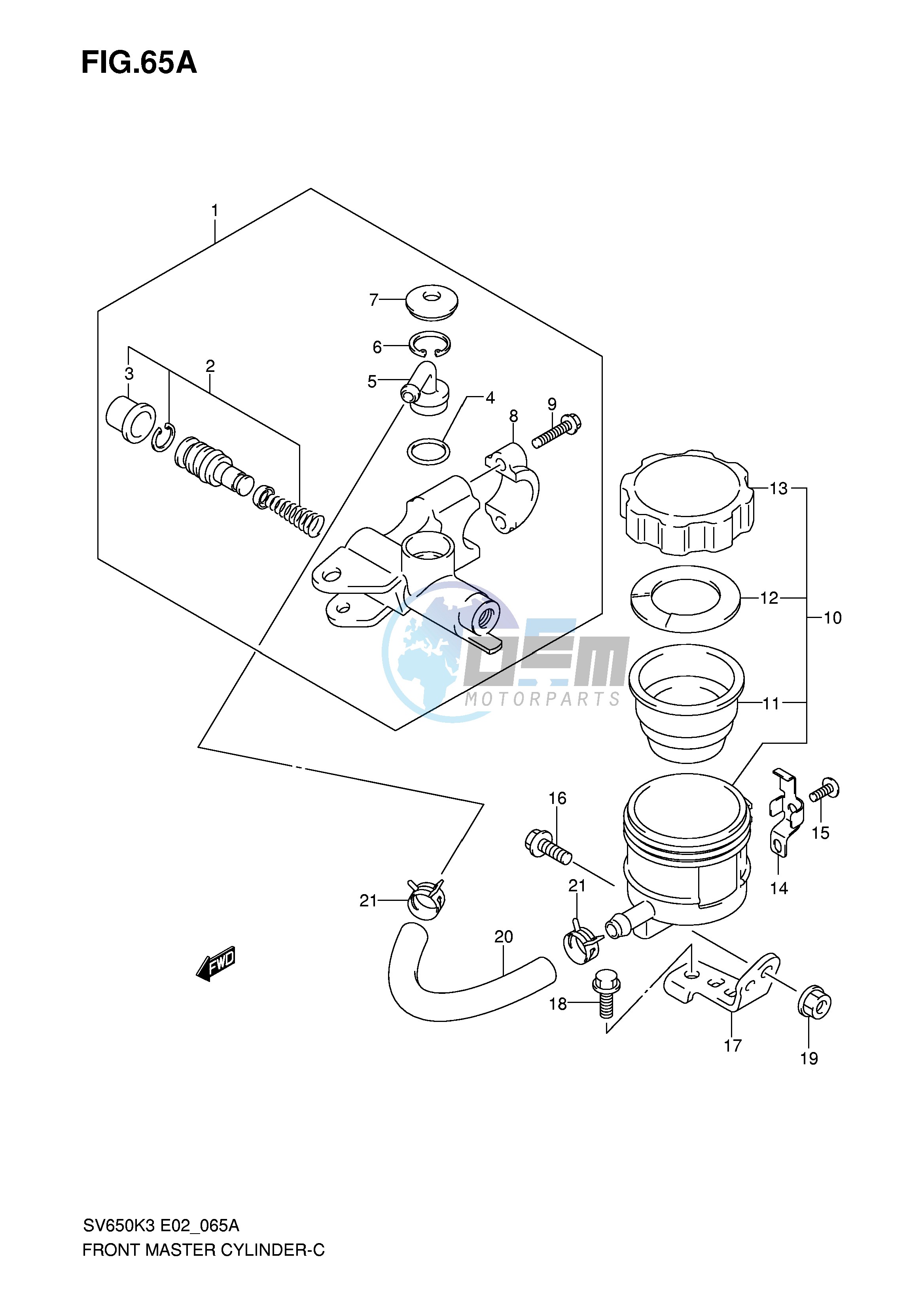 FRONT MASTER CYLINDER (SV650SAK7 SUAK7)