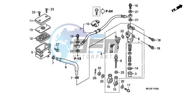 REAR BRAKE MASTER CYLINDER (CBR600RR)