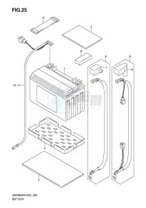 GSF650 (E2) Bandit drawing BATTERY