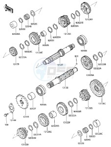 ZX 600 A [NINJA 600] (A3) [NINJA 600] drawing TRANSMISSION -- ZX600AE046301-051055- -