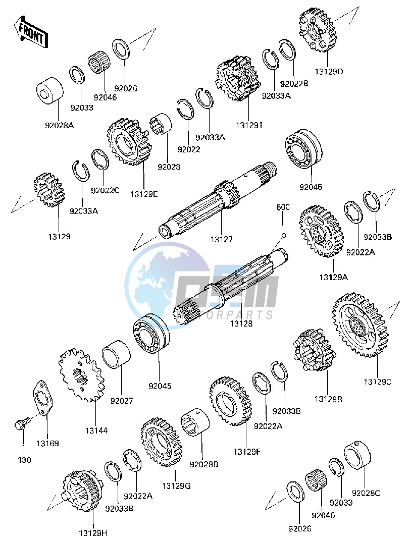 TRANSMISSION -- ZX600AE046301-051055- -