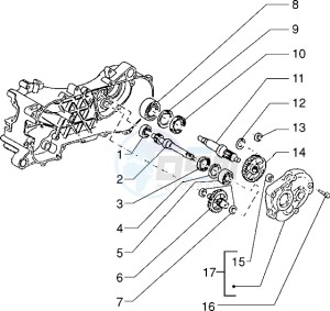 Sfera RST 50 drawing Rear wheel shaft