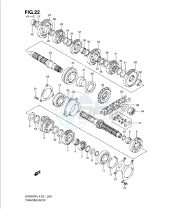 GSXF650 drawing TRANSMISSION