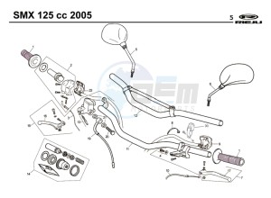 SMX-125-4T-BLACK drawing HANDLEBAR - CONTROLS