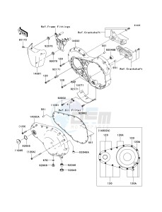 VN 2000 A [VULCAN 2000] (A6F-A7F) A6F drawing LEFT ENGINE COVER-- S- -