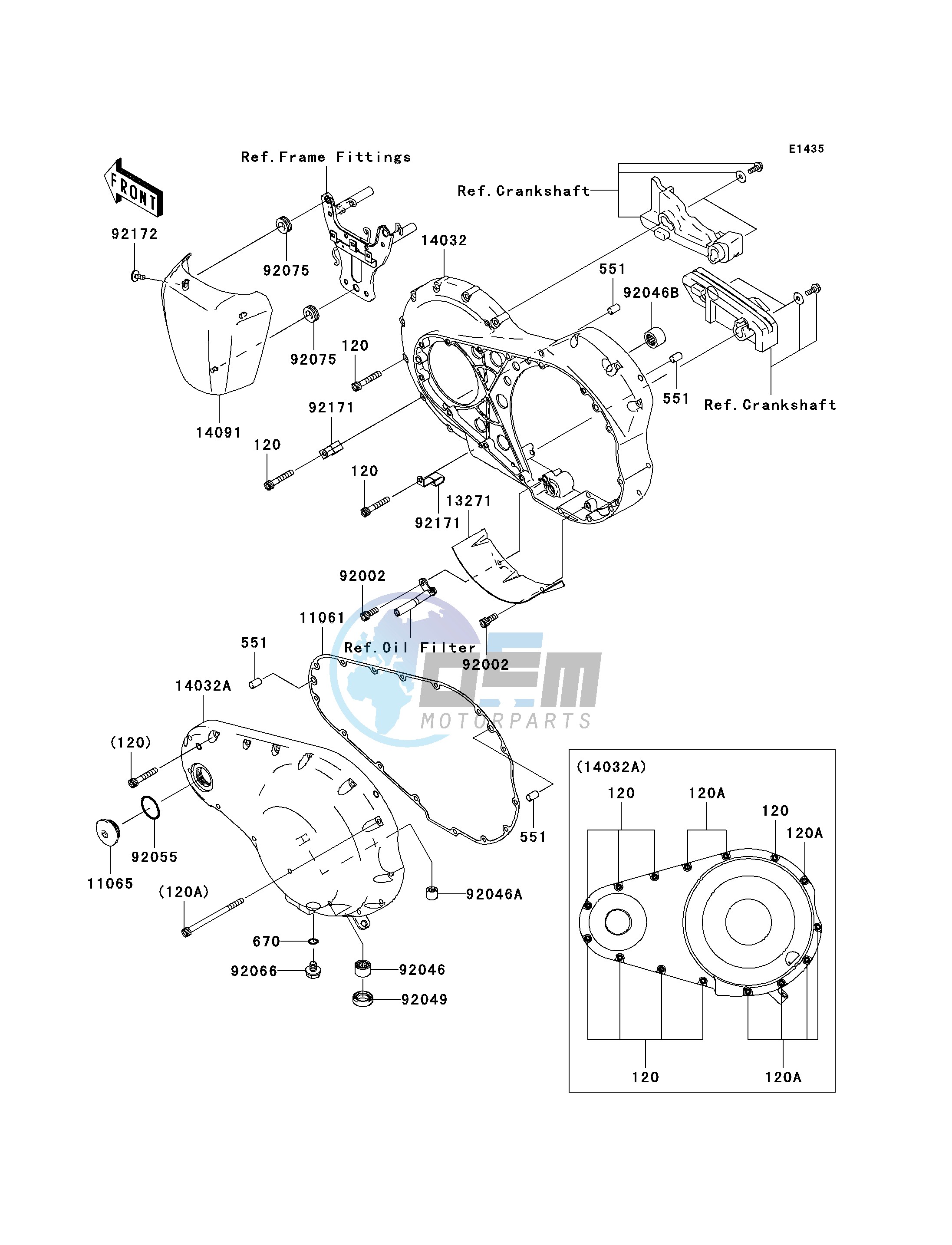 LEFT ENGINE COVER-- S- -