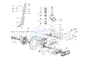 LXV 50 2T drawing Fork - steering tube - Steering bearing unit