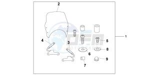 CB600F2 CB600S drawing FLY SCREEN