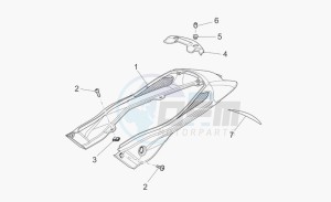 Griso V 1100 IE IE drawing Rear body - rear fairing