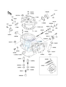 KX 500 E [KX500] (E10-E14) [KX500] drawing CYLINDER HEAD_CYLINDER