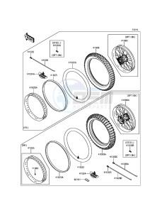 KLX450R KLX450ADF EU drawing Tires