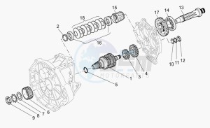 V 11 1100 Le Mans Le Mans drawing Primary gear shaft